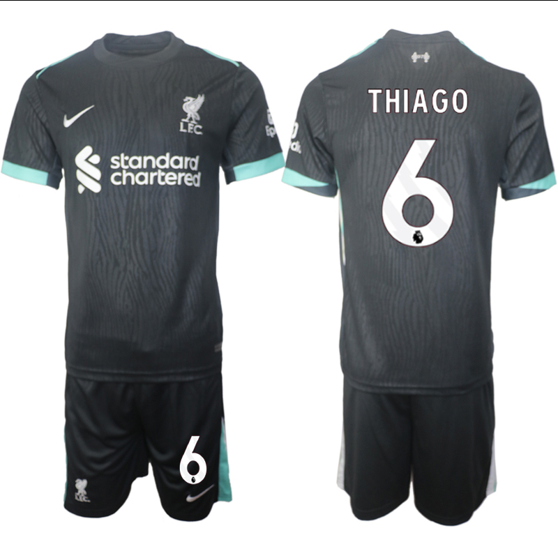 Men 2024-2025 Club Liverpool away Black 6 Soccer Jersey